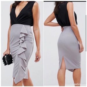 Beautiful gray and black dress